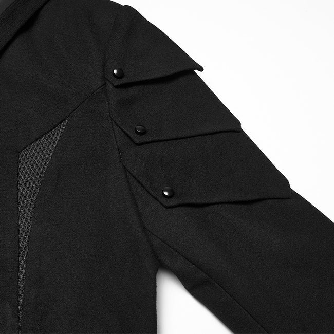 Cyberpunk hooded men's jacket