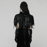 Gorgeous Goth Feather Shawl