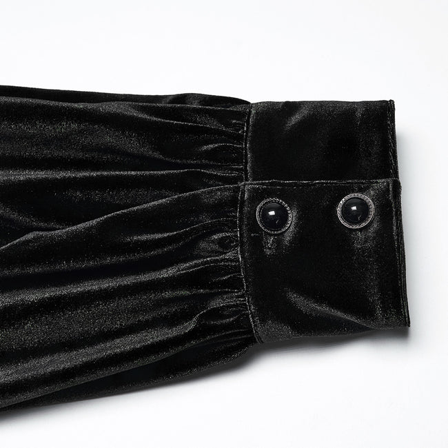Daily Goth luster velvet shirt