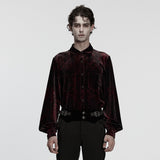 Daily Goth luster velvet shirt