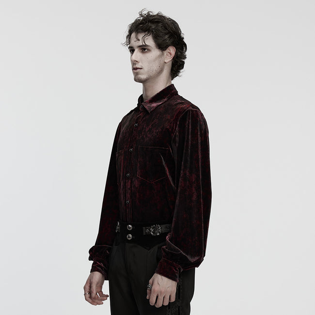 Daily Goth luster velvet shirt