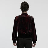 Daily Goth luster velvet shirt