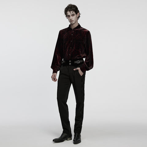 Daily Goth luster velvet shirt
