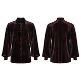 Daily Goth luster velvet shirt