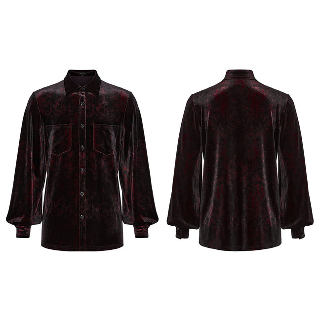 Daily Goth luster velvet shirt