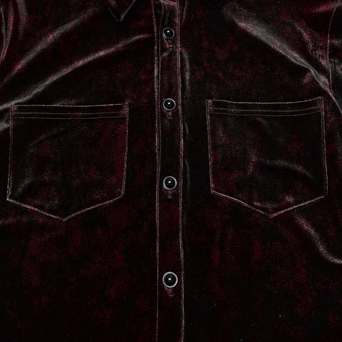 Daily Goth luster velvet shirt