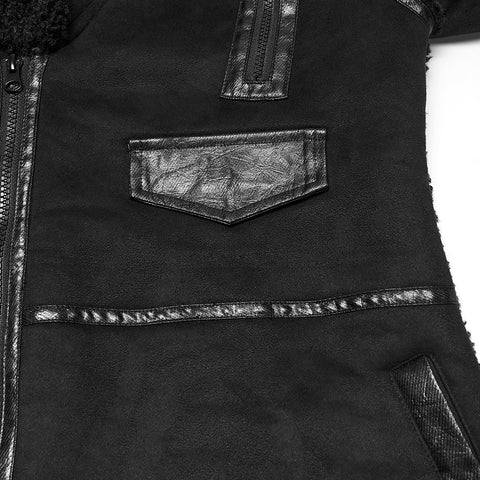 Rough punk plush jacket