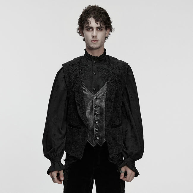 Goth palace decal lapel vest