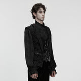 Goth palace decal lapel vest