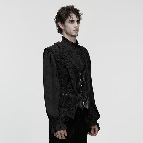 Goth palace decal lapel vest
