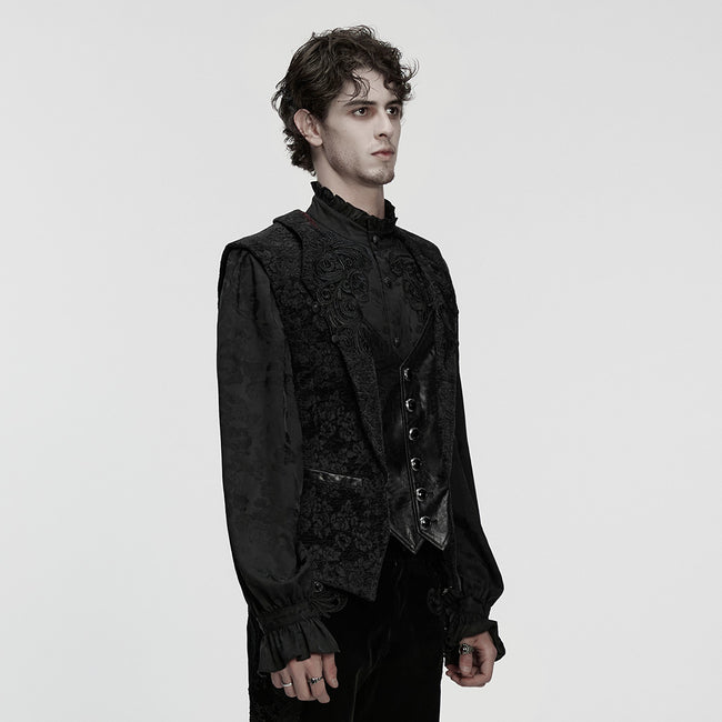 Goth palace decal lapel vest