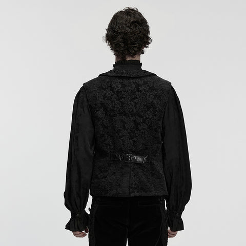 Goth palace decal lapel vest