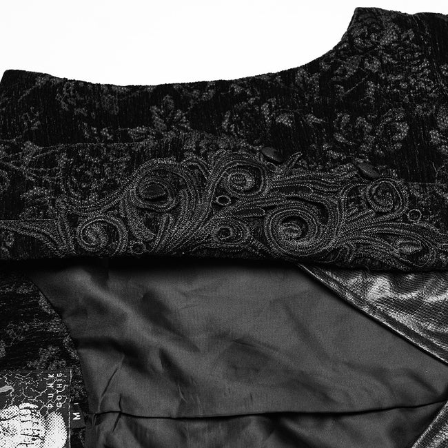 Goth palace decal lapel vest