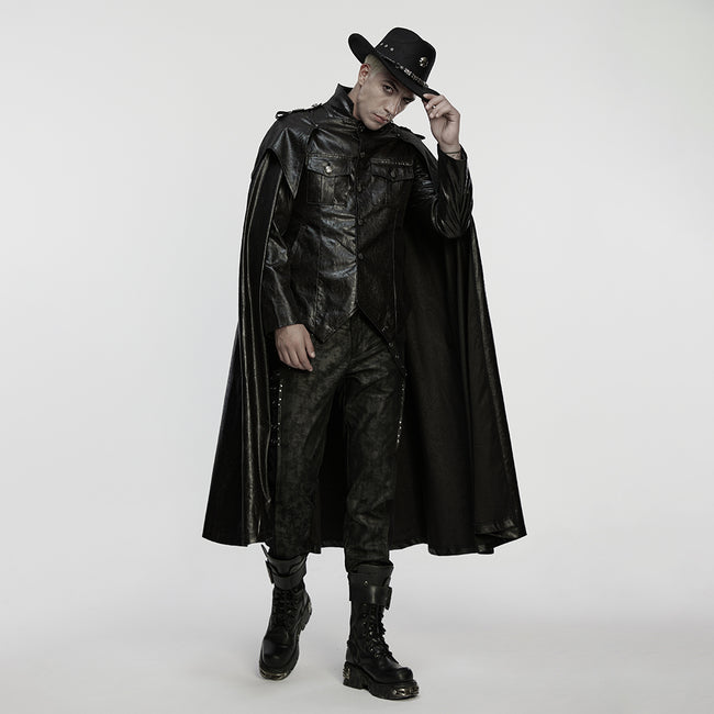 Punk one-piece shirt Military  cloak