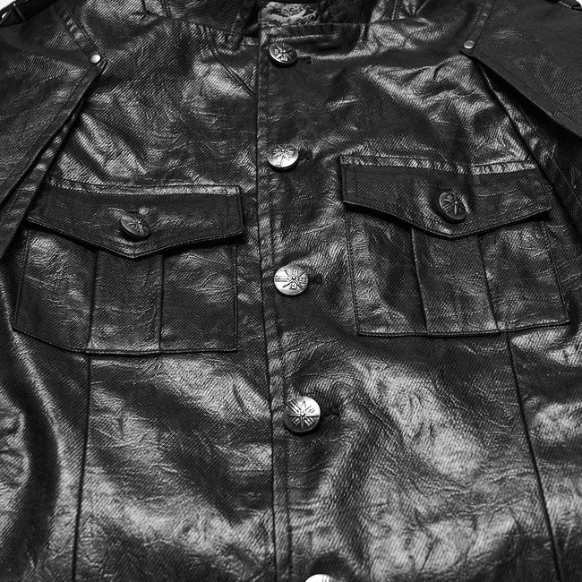 Punk one-piece shirt Military  cloak