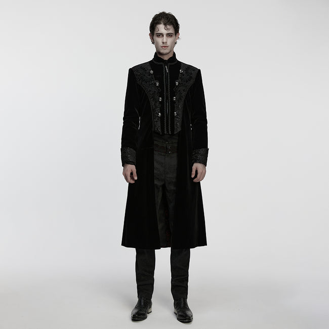 Goth Palace Velvet Coat For Men