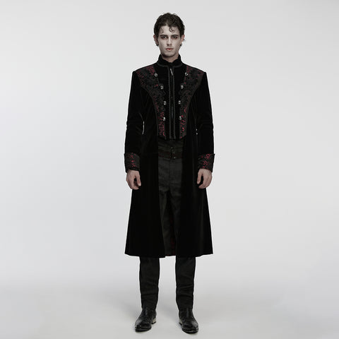 Goth Palace Velvet Coat For Men