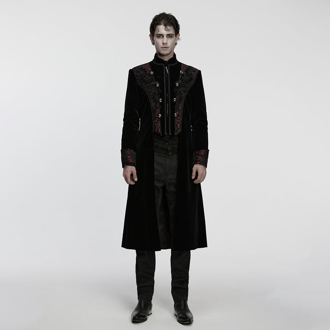Goth Palace Velvet Coat For Men