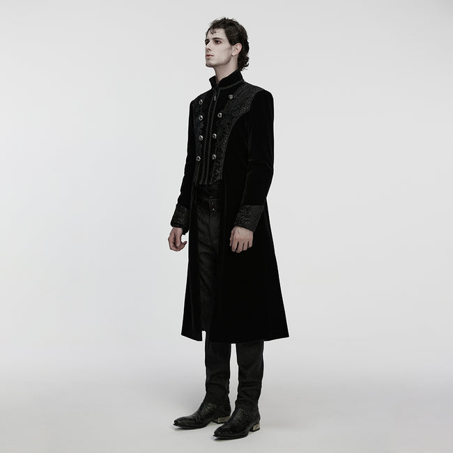 Goth Palace Velvet Coat For Men