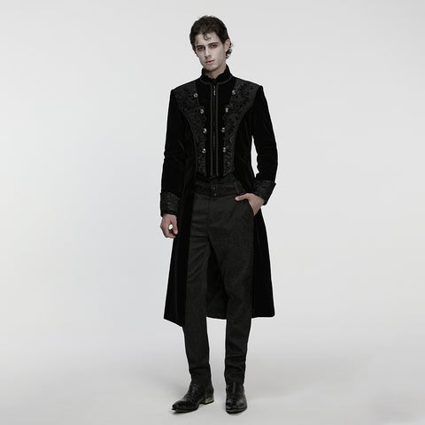 Goth Palace Velvet Coat For Men