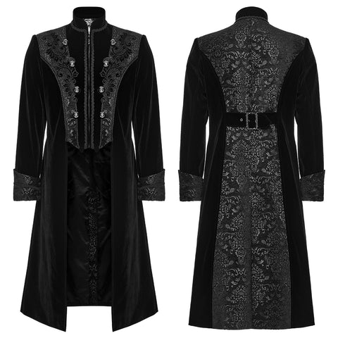 Goth Palace Velvet Coat For Men