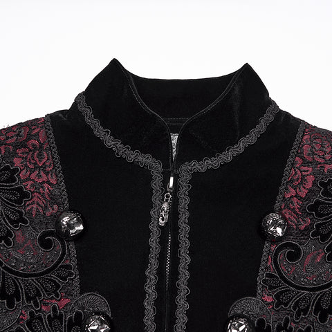 Goth Palace Velvet Coat For Men