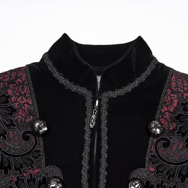 Goth Palace Velvet Coat For Men