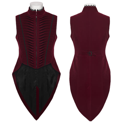 Goth tailcoat men's vest