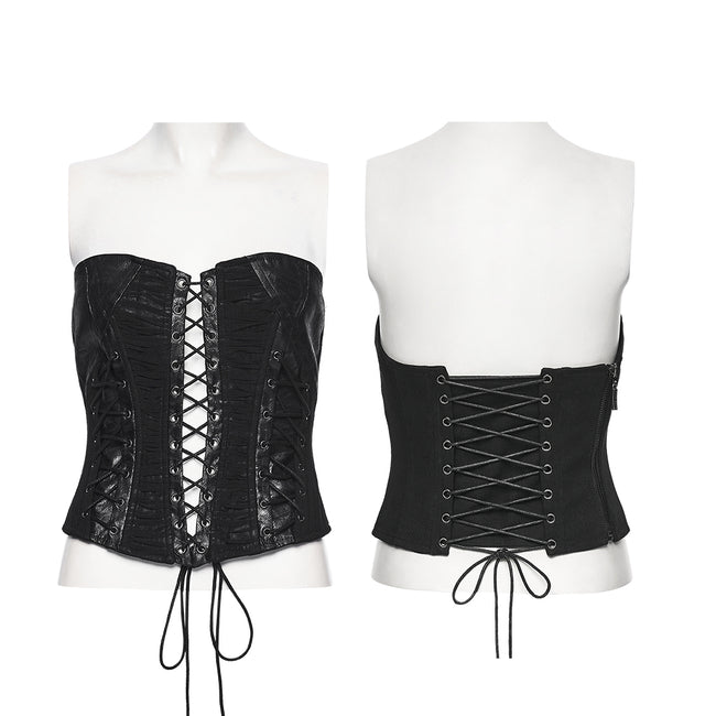 Punk Pleated Tube Top