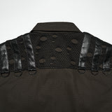 Punk distressed cotton shirt for men