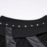 Punk asymmetrical fake two-piece vest