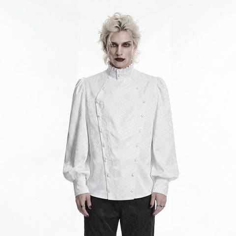 Gorgeous Gothic Embroidered Shirt For Men