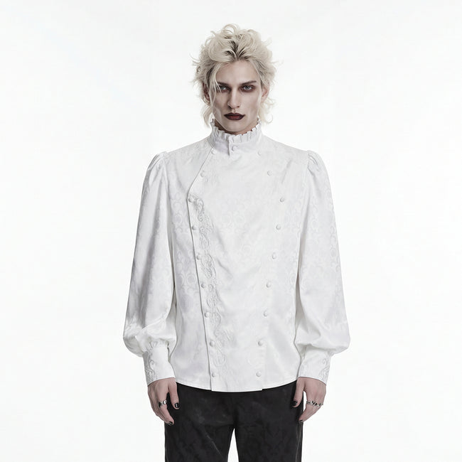 Gorgeous Gothic Embroidered Shirt For Men