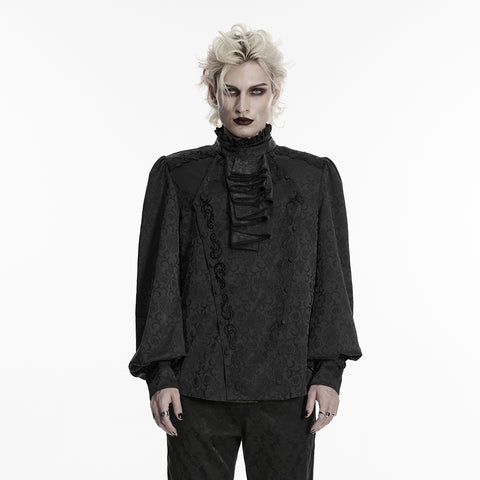 Gorgeous Gothic Embroidered Shirt For Men