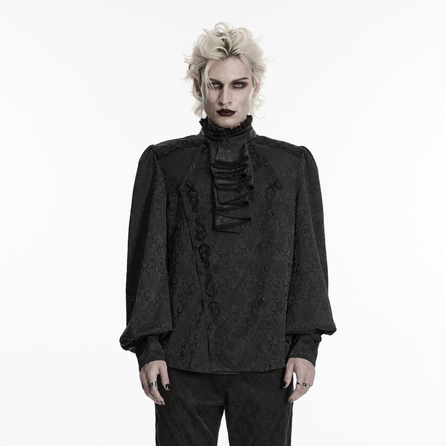 Gorgeous Gothic Embroidered Shirt For Men