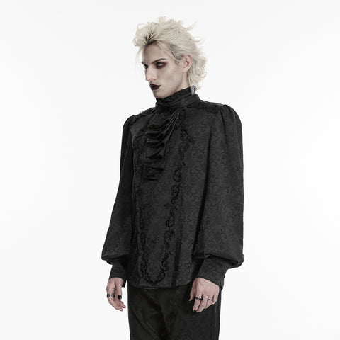 Gorgeous Gothic Embroidered Shirt For Men