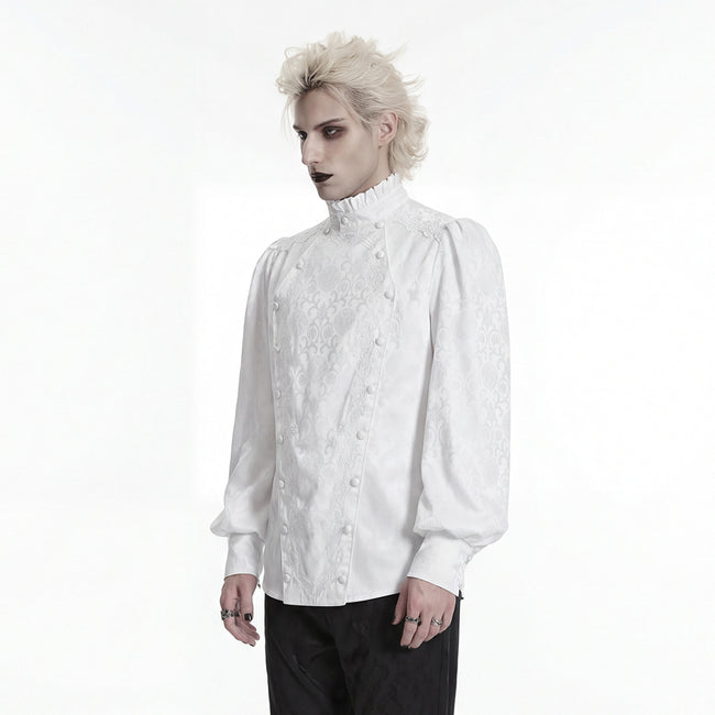 Gorgeous Gothic Embroidered Shirt For Men