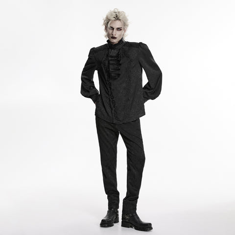 Gorgeous Gothic Embroidered Shirt For Men