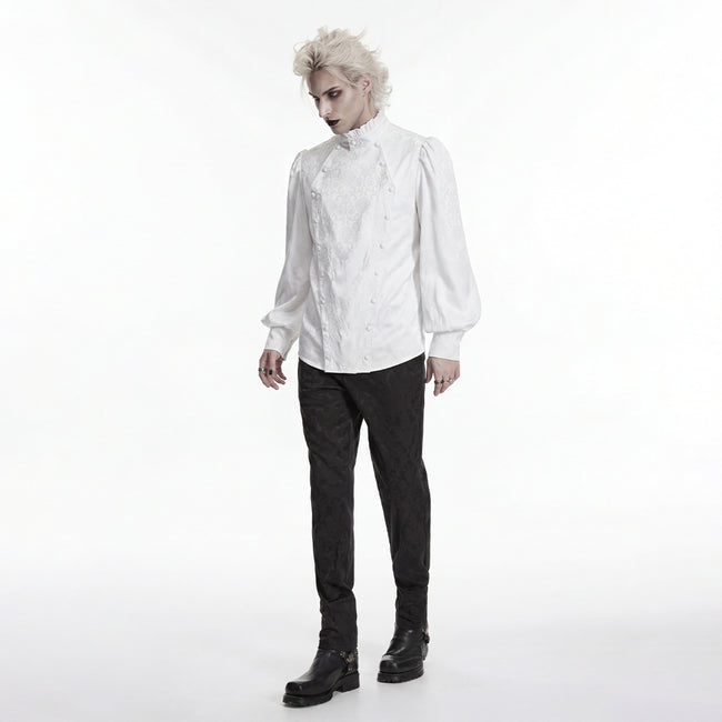 Gorgeous Gothic Embroidered Shirt For Men