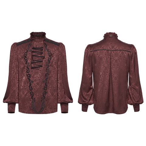 Gorgeous Gothic Embroidered Shirt For Men