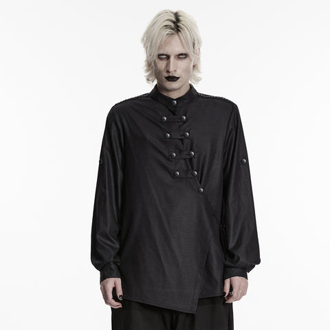 Dark Asymmetric Rebellious Punk Shirt