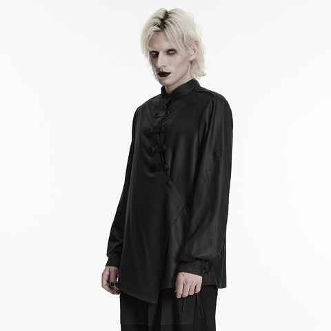 Dark Asymmetric Rebellious Punk Shirt
