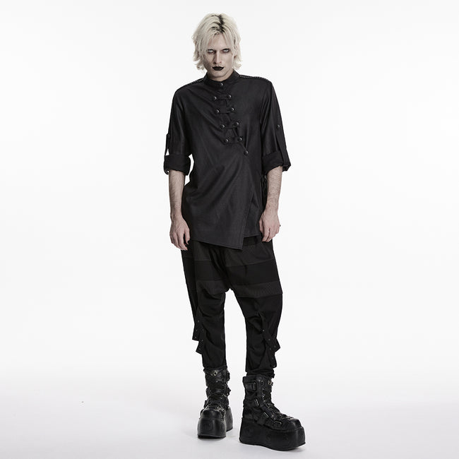Dark Asymmetric Rebellious Punk Shirt