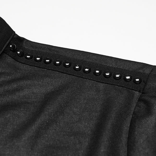 Dark Asymmetric Rebellious Punk Shirt