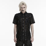 Punk visual mesh shirt