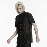 Punk visual mesh shirt