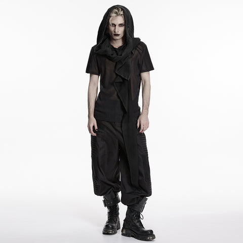 Wasteland hooded vest one-piece sleeveless cape