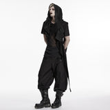 Wasteland hooded vest one-piece sleeveless cape