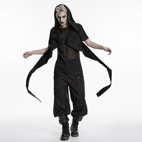 Wasteland hooded vest one-piece sleeveless cape