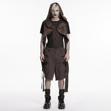 Wasteland hooded vest one-piece sleeveless cape